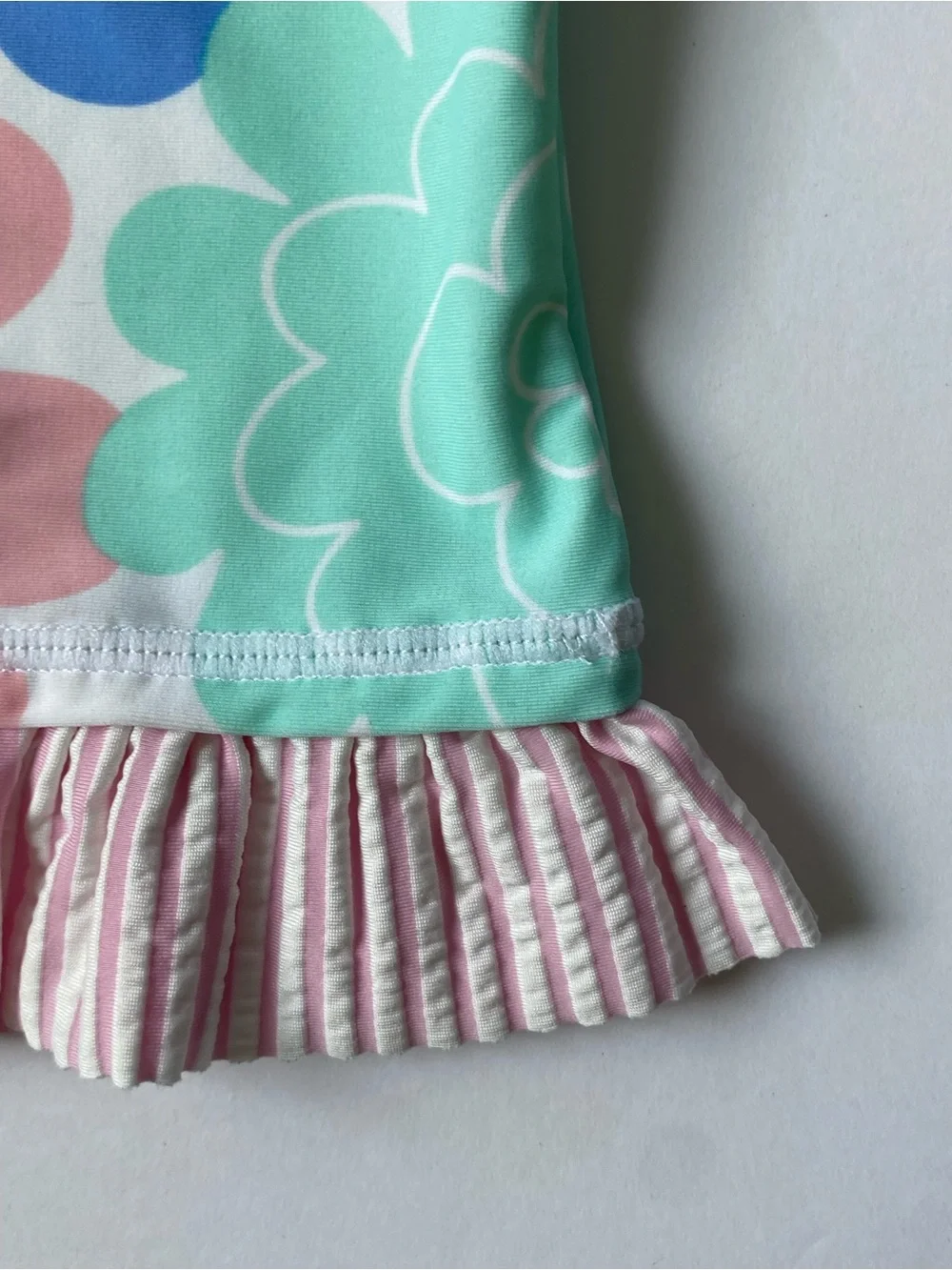 Ruffle Butts Shirt Girl's Size 6 12 Months Baby Girls floral fabric work pink